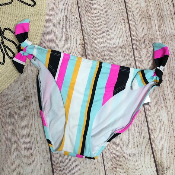 Hula Honey Soul Stripe Side Tie Bikini Bottoms - Picture 3 of 8
